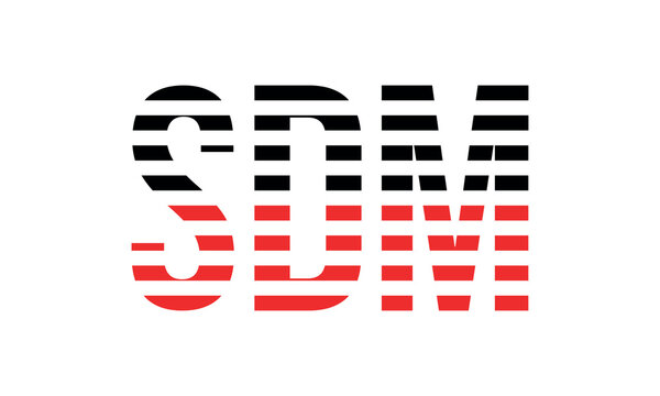 SDM three initial letter iconic line negative space minimal logo design vector template. monogram, abstract, wordmark, business, typography, minimalist, brand, company, flat, modern, unique, simple