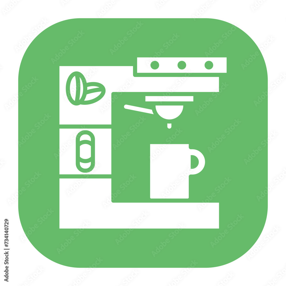 Wall mural coffee maker icon