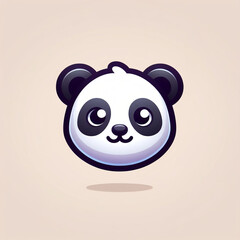 Fototapeta premium Get ready to be charmed! A cartoon panda bear sitting on a vibrant green background - a captivating 3D rendering of a cute baby panda with big, endearing eyes.