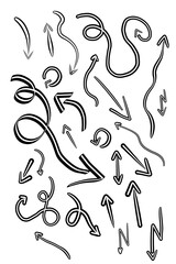 Arrows big black set icons. Arrow icon. Arrow vector collection. Arrow. Cursor. Modern simple arrows. Vector illustration