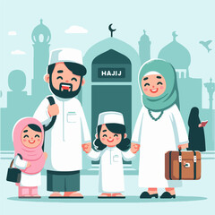 ramadan Fasting and Faith flat illustration background