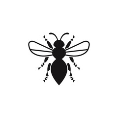 Fototapeta premium Bee vector silhouette