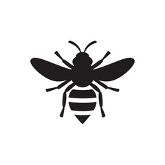 Obraz premium Bee vector silhouette