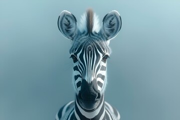 Whimsical Elegance. A Charming Zebra in Soft Pastels