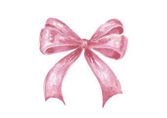Ilustración lazo rosa pink acuarela efecto Valentín love amor dibujo pintado lindo cute bonito coquette 
