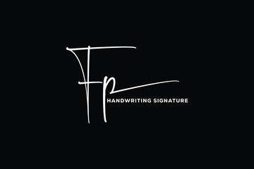  FP initials Handwriting signature logo. FP Hand drawn Calligraphy lettering Vector. FP letter real estate, beauty, photography letter logo design.