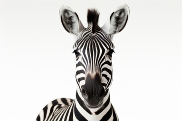 isolated zebra animal concept - obrazy, fototapety, plakaty