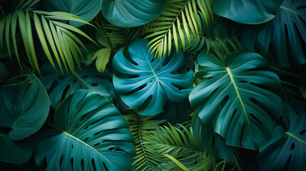 Blue-toned foliage plant with solid background