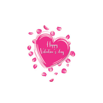 Happy Valentines Day Vector Image. Love symboles. Valentine Love Icon