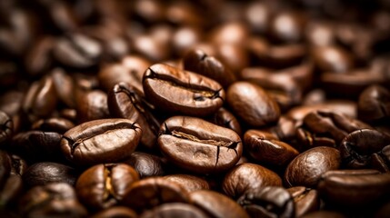 coffee beans,Close-up of several coffee beans on a dark background
