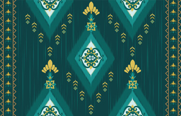  Ikat India seamless pattern traditional tribal india concept background, ikat india flower,mandala,shape Design for Sari fabric,saree,carpet,wallpaper,clothing,batik,fabric,quilt,Vector,illustration
