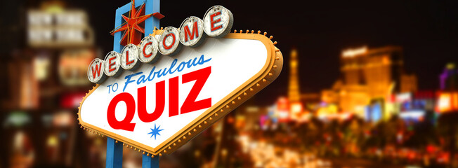 Quiz on Las Vegas sign	