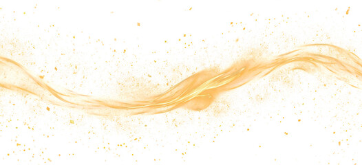 Elegant Gold Dust Swirl, png file of isolated cutout object