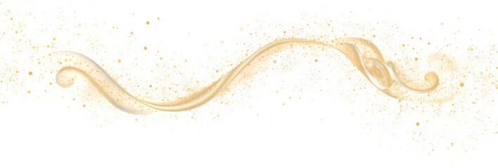 Gold Dust Swirl Effect, png file on transparent background