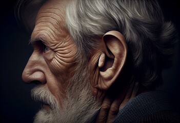 Hearing loss, conceptual image. Generative AI