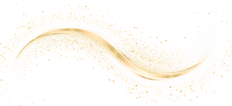 Gold Dust Swirl Elegance, png file of isolated cutout object on transparent background