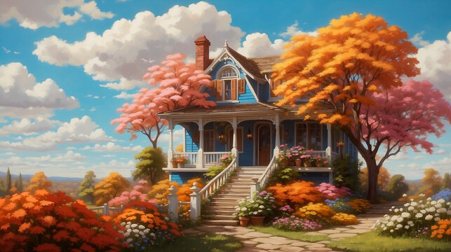 Casebre, cabana, paisagem