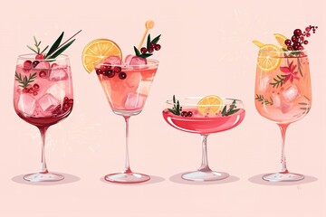 Festive cocktails for holiday