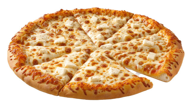 4 Cheese Pizza on Transparent Background