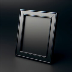 simple black blank phot frame mockup