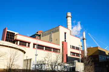 Cogeneration station building, high-tech solution for energy resources, Combined Heat and Power plant