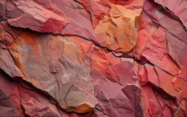 Vivid crimson stone texture with deep cracks and a natural mosaic pattern.