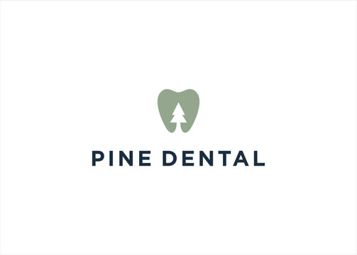 Nature Pine Dental logo design inspiration template