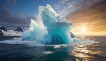 iceberg in polar regions - obrazy, fototapety, plakaty