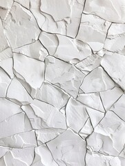 Obraz premium Detailed image of a white stone surface with natural cracks and a textured finish.