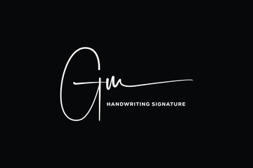 GM initials Handwriting signature logo. GM Hand drawn Calligraphy lettering Vector. GM letter real estate, beauty, photography letter logo design.
