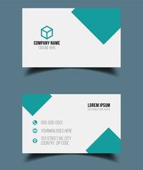 Creative premium double vector flat business card template design. 