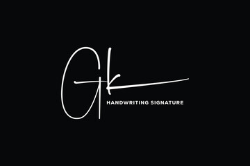GK initials Handwriting signature logo. GK Hand drawn Calligraphy lettering Vector. GK letter real estate, beauty, photography letter logo design.