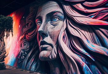 "Utopian Expression: Street Art Paradise" Generative ai