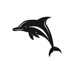 Obraz premium dolphin vector silhouette