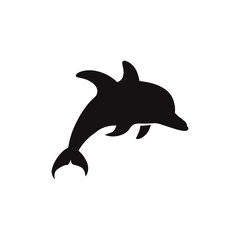 Obraz premium dolphin vector silhouette