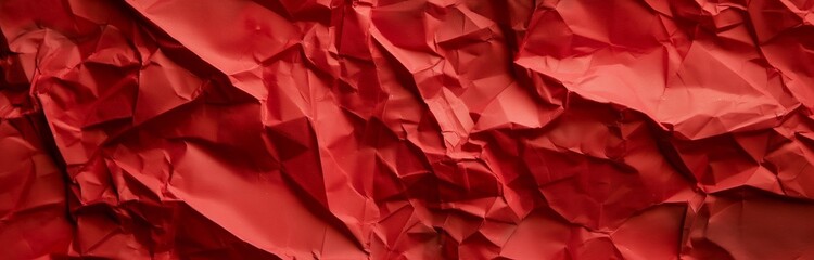 wrinkled red creased paper