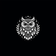 "Elegant Owl Art: Explore the Beauty of Black & White Owl Illustrations, Highly Sought After on Adobe Stock for Creative Endeavors"
