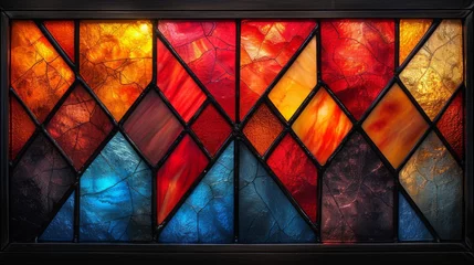Crédence de cuisine en verre imprimé Coloré Stained glass window background with colorful abstract.