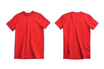 Front and back red tshirt for mockup PNG - obrazy, fototapety, plakaty