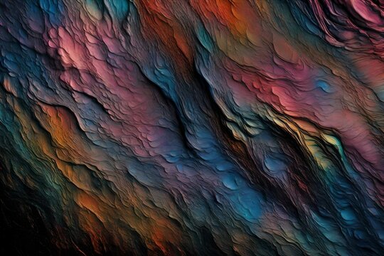 Painting texture close-up with metallic colors background