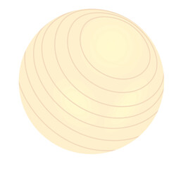 Yellow gym ball. vector illustration