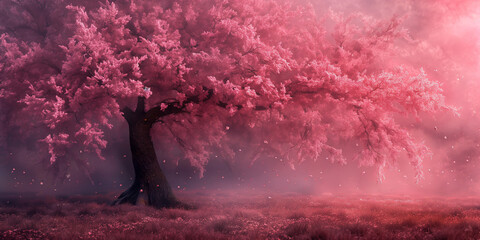 An elegant cherry blossom tree