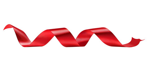 Red Ribbon Isolated On Transparent Background PNG