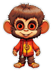 Fototapeta premium monkey funny sticker