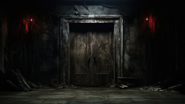 scary horror door