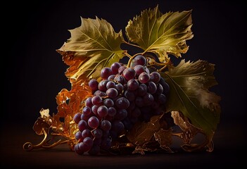 Beautiful Grapes. Generative AI