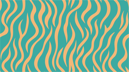 Hand drawn colorful waves. Wave background for retro design. Abstract wavy background. Abstract geometric deco art background pattern. Stripe texture with many lines. Seamless.