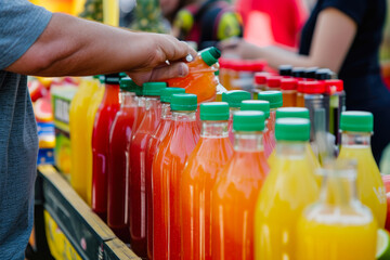Citrus Splash: Customer Enjoys Juice Experience
