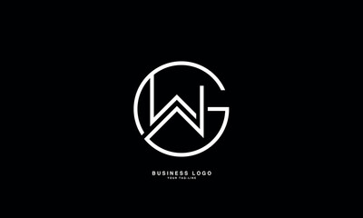 GW, WG, G, W, Abstract Letters Logo Monogram