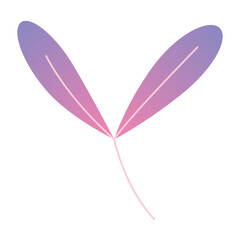 Flat minimal leaf of bush, shrub, tree, wild plant icon. Cartoon park or garden, spring landscape element. Environmental colorful isolated vegetation